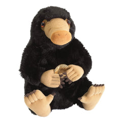 The Noble Collection Niffler Plush face close-up, soft fur and expressive eyes for display.