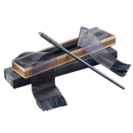 The Noble Collection Professor Snape wand inside Ollivander's box for display and collection.