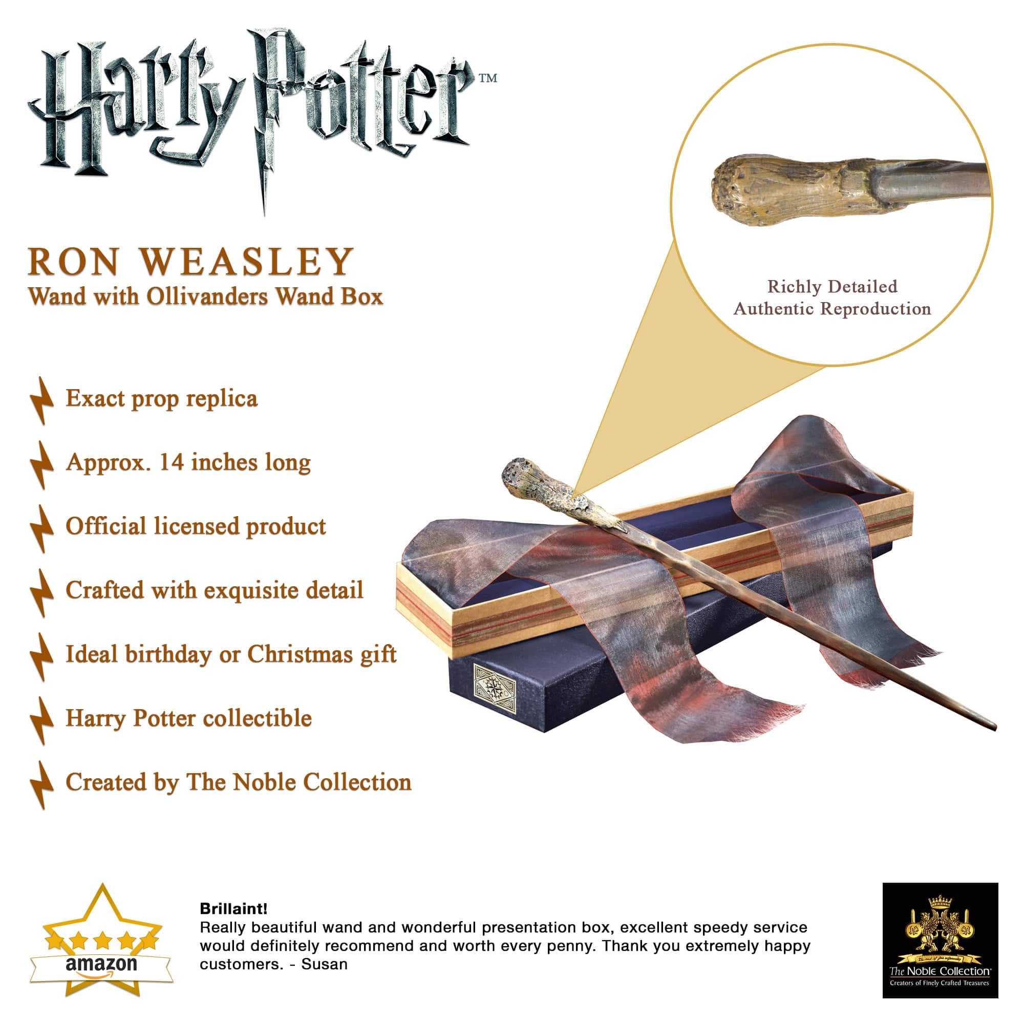Ollivander's Box packaging elevates shelf display and gift-ready presentation.