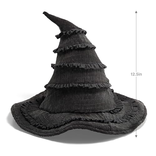 The Noble Collection Wicked Elphaba's Hat side profile, durable fabric for roleplay.