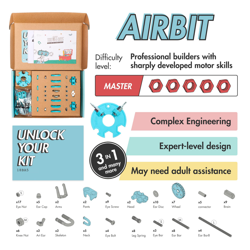 The OFFBITS AirBit model-building-parts kit offers flexible projects for classroom use.