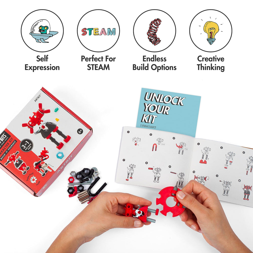 Illustrated assembly guide from The Off Bits ArtBit supports easy building.