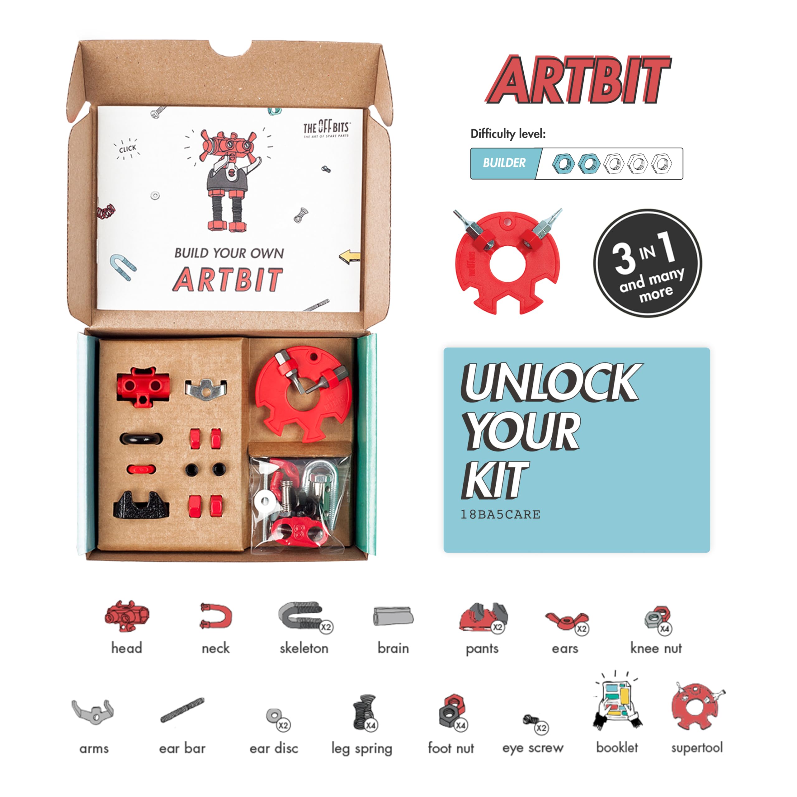 A child explores ArtBit while enjoying a creative robot-building session.
