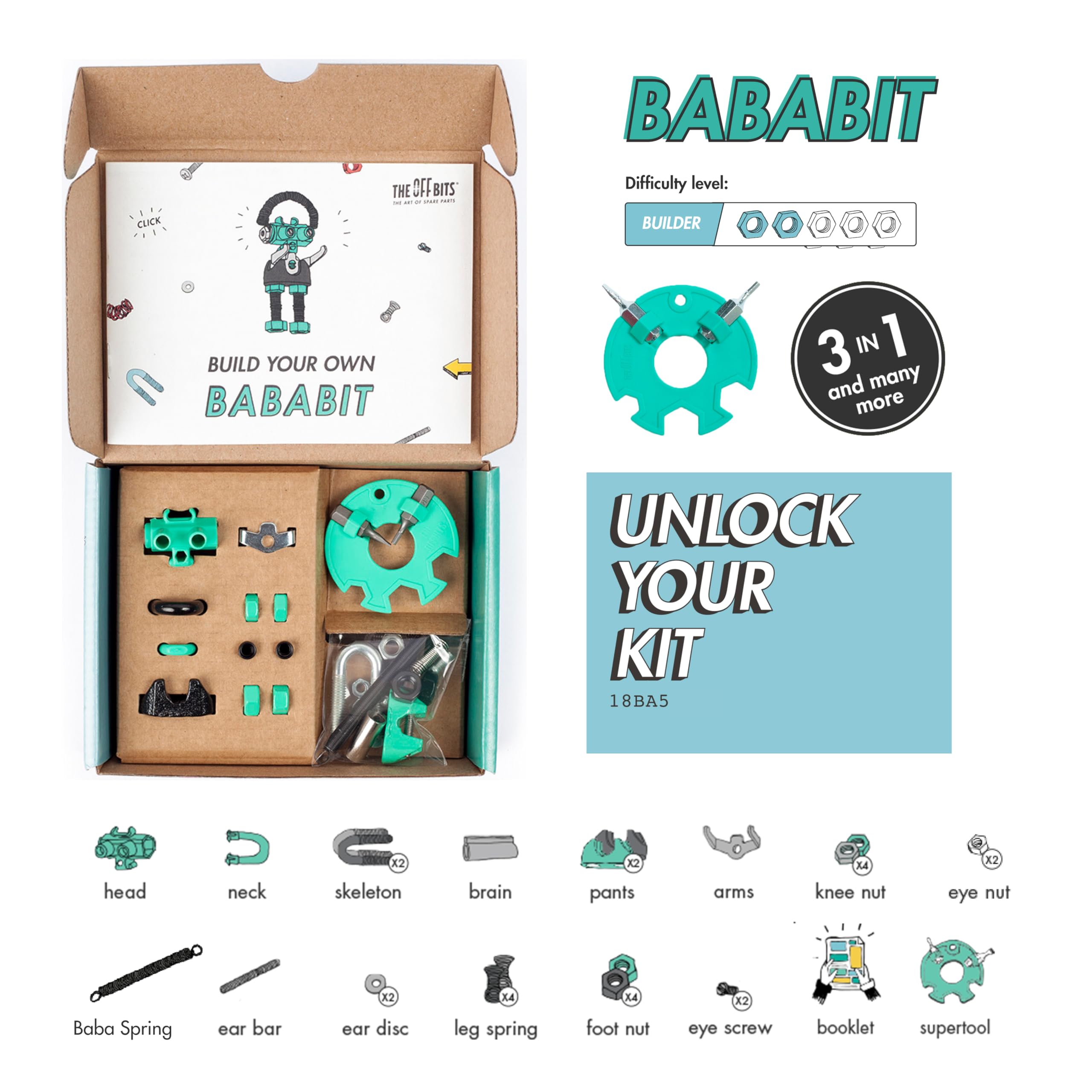 The OFFBITS BabaBit educational kit box ready for gifting.
