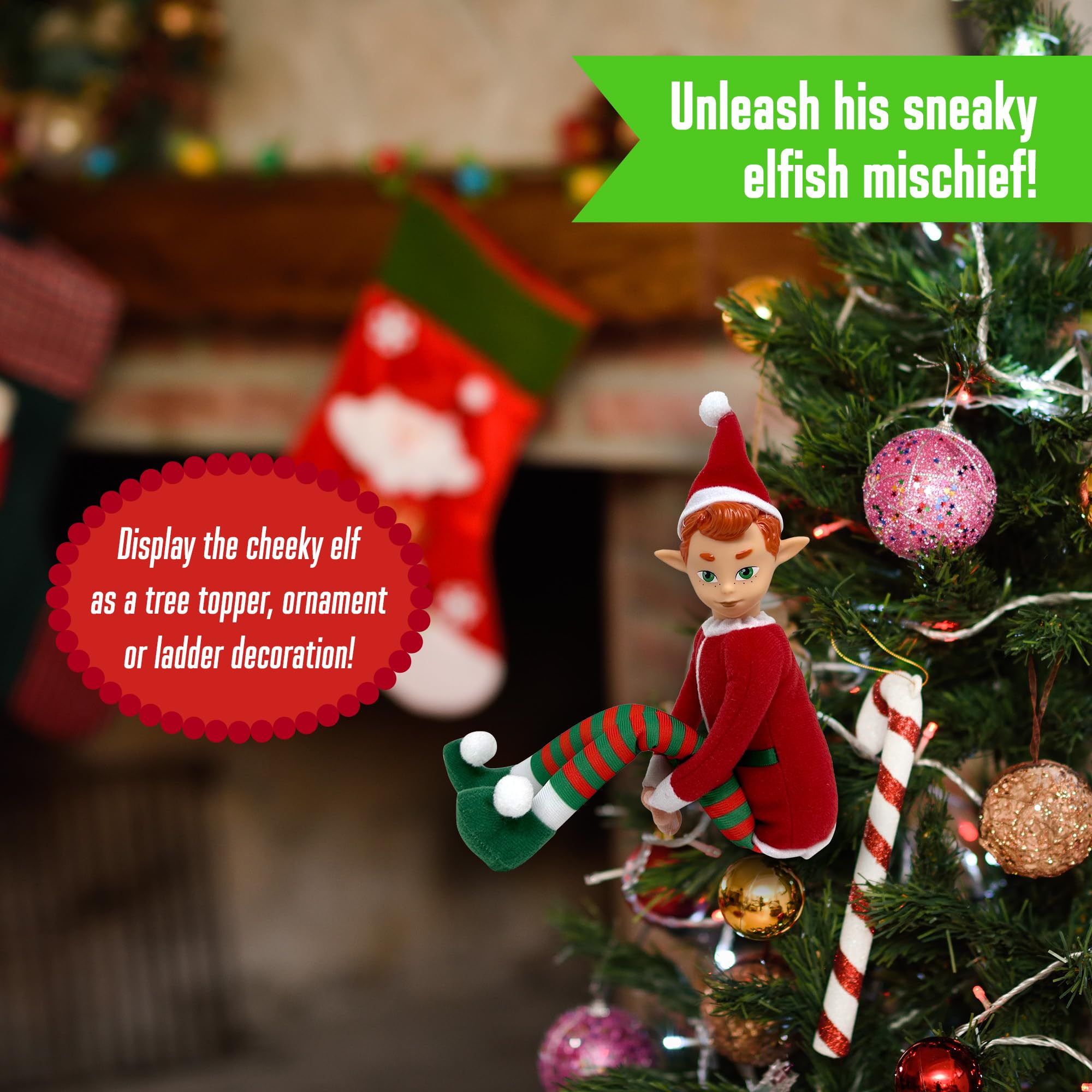 The Original Elf soft-material doll offers kid-safe festive fun.