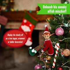 The Original Elf soft-material doll offers kid-safe festive fun.