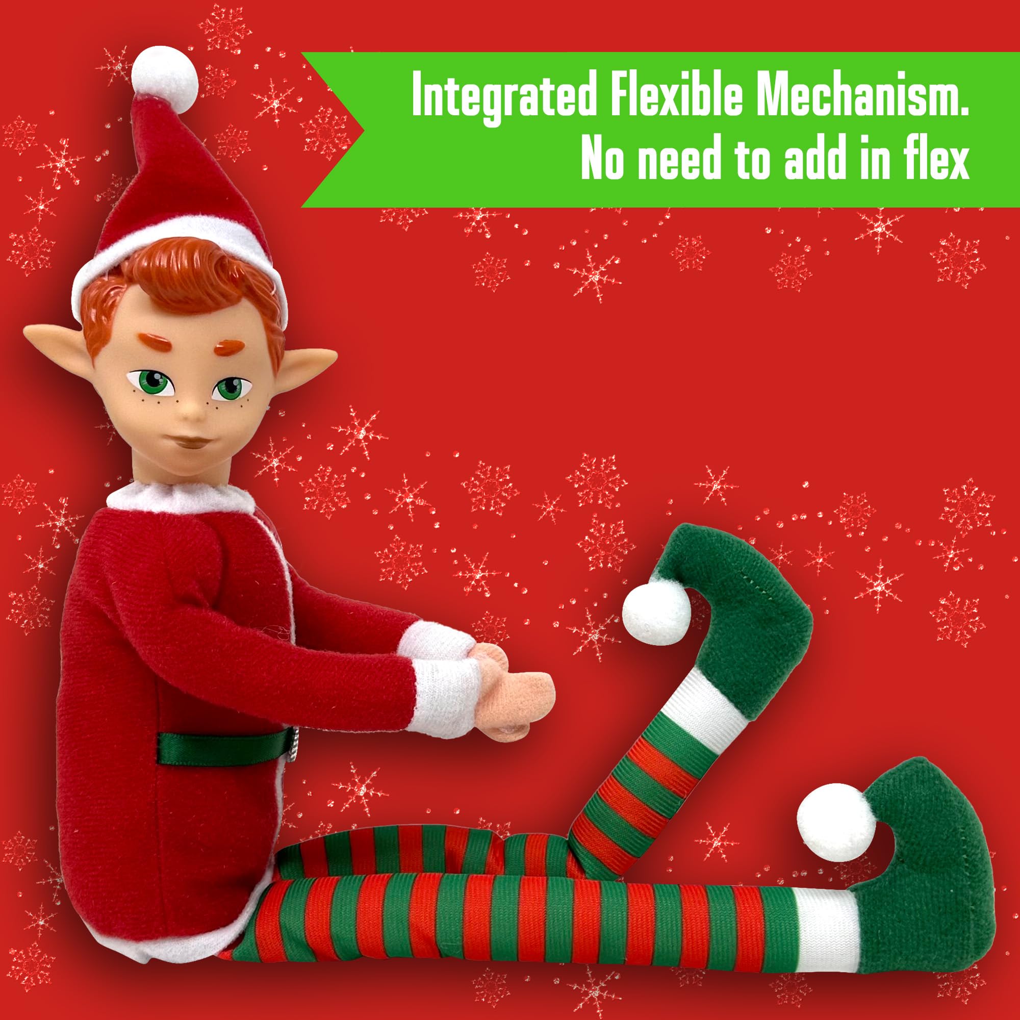 The Original Elf tree topper provides a cute, poseable accent for Christmas trees.