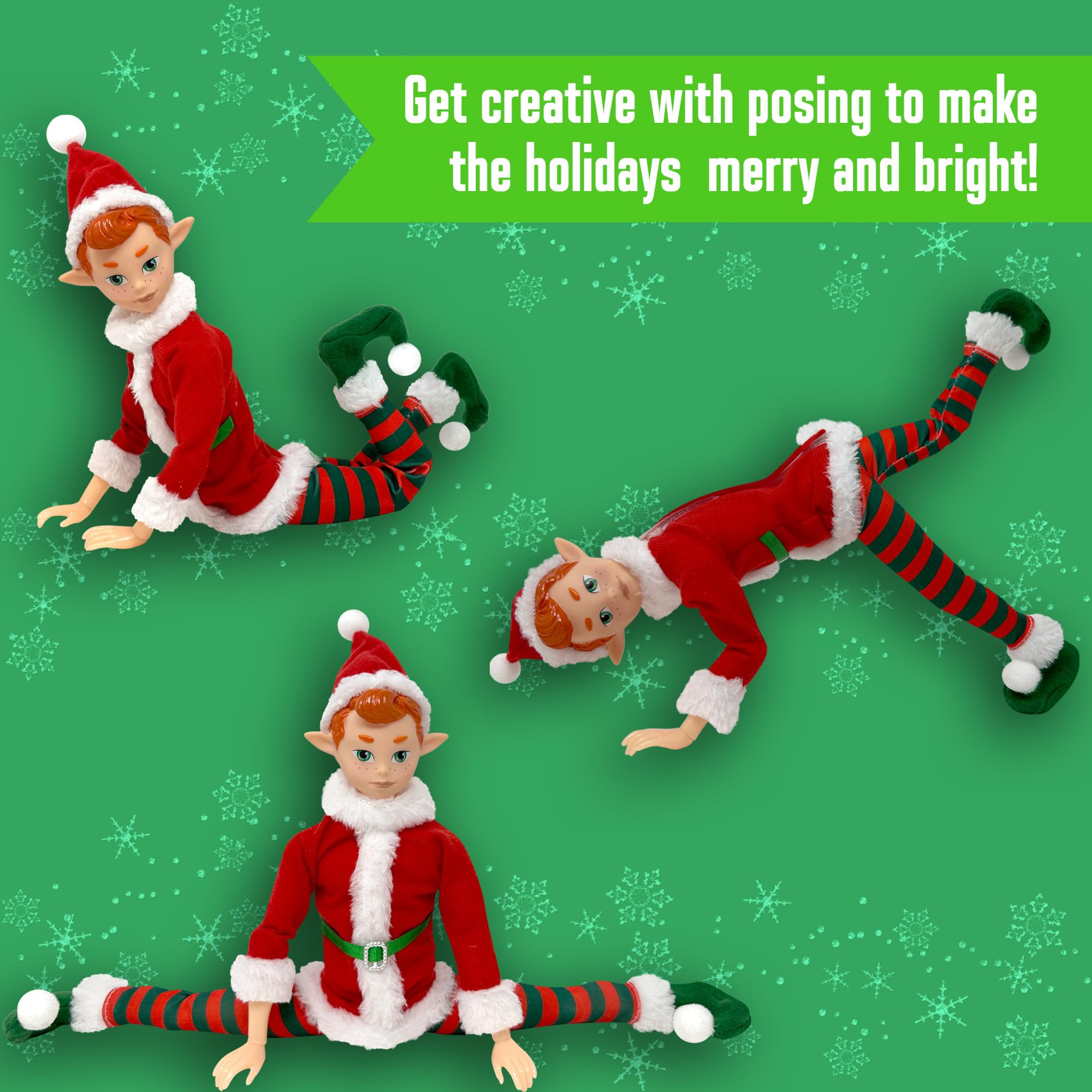 The Original Elf on a mantel as a charming festive accent.