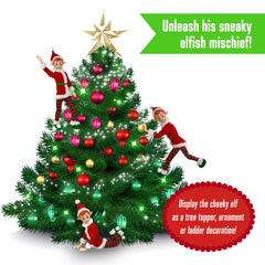 The Original Elf tree topper style elf doll for seasonal decor.