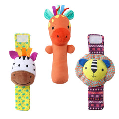 The Peanutshell wrist rattle is adjustable for a comfortable, secure fit.