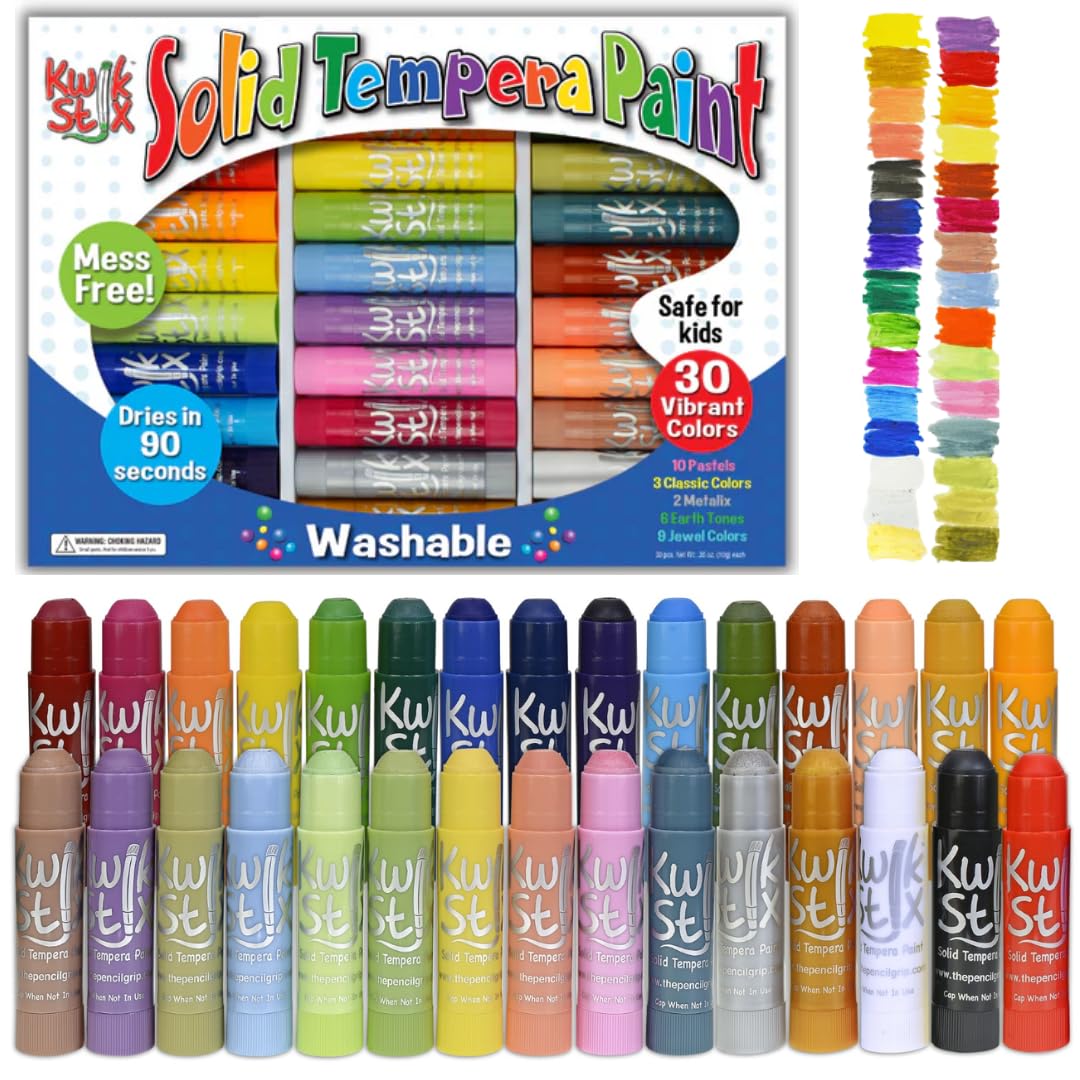The Pencil Grip Kwik Stix twist-action for precise, mess-free coloring on paper.