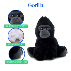 The Petting Zoo birthday gorilla plush brightens playrooms and gift moments.