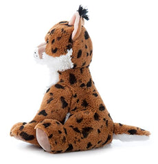 The Petting Zoo Bobcat plush toy, educational glimpse into earth's habitats.