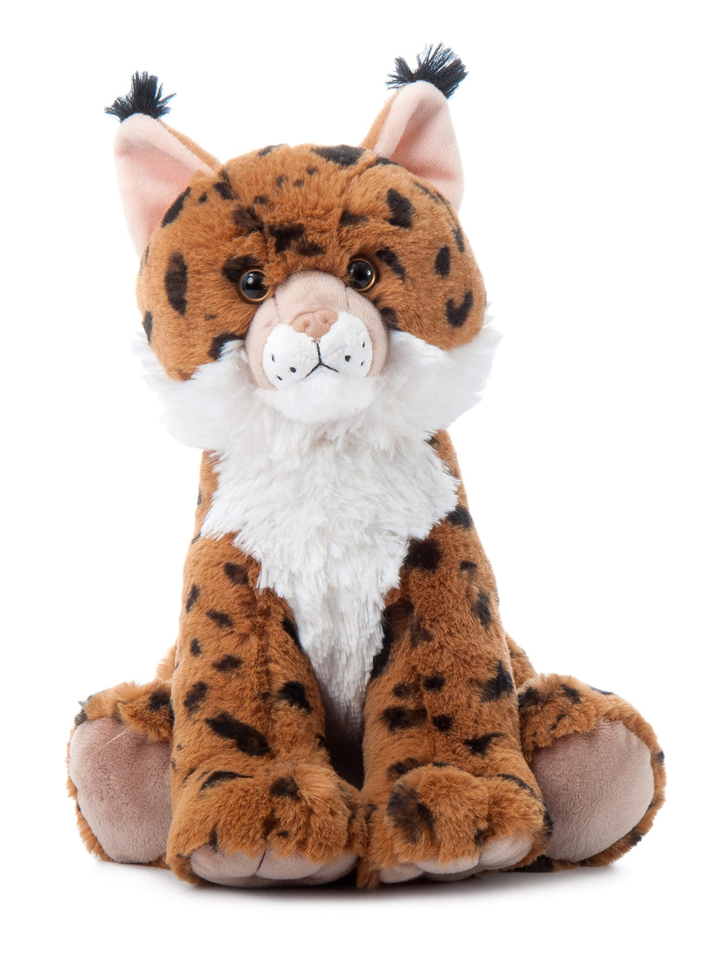 The Petting Zoo Bobcat stuffed animal, front view, cuddly companion for imaginative play.