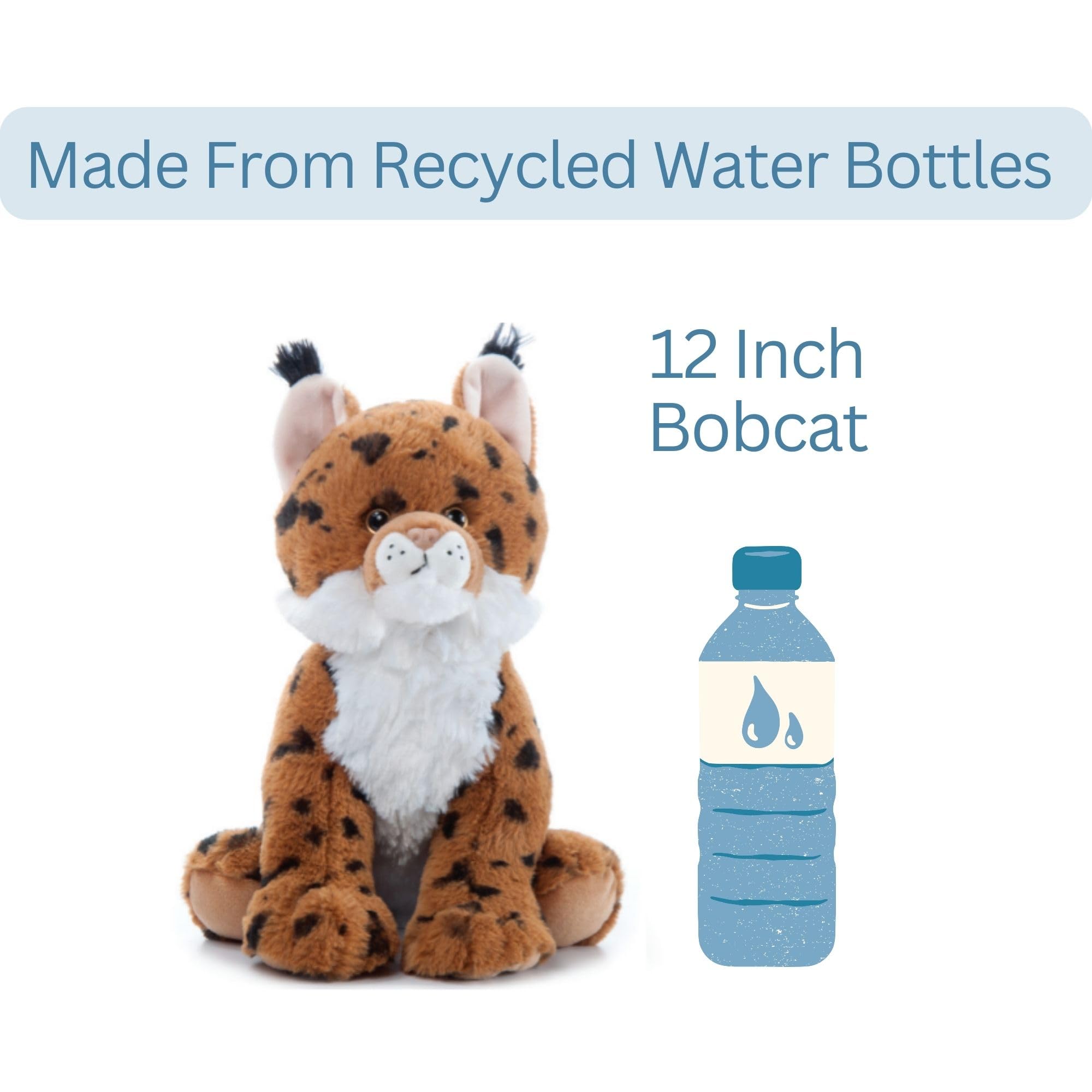 The Petting Zoo Bobcat stuffed animal, soft and cuddly with realistic features.