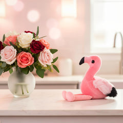 The Petting Zoo Flamingo Plush durable stitching supports lasting playful use.