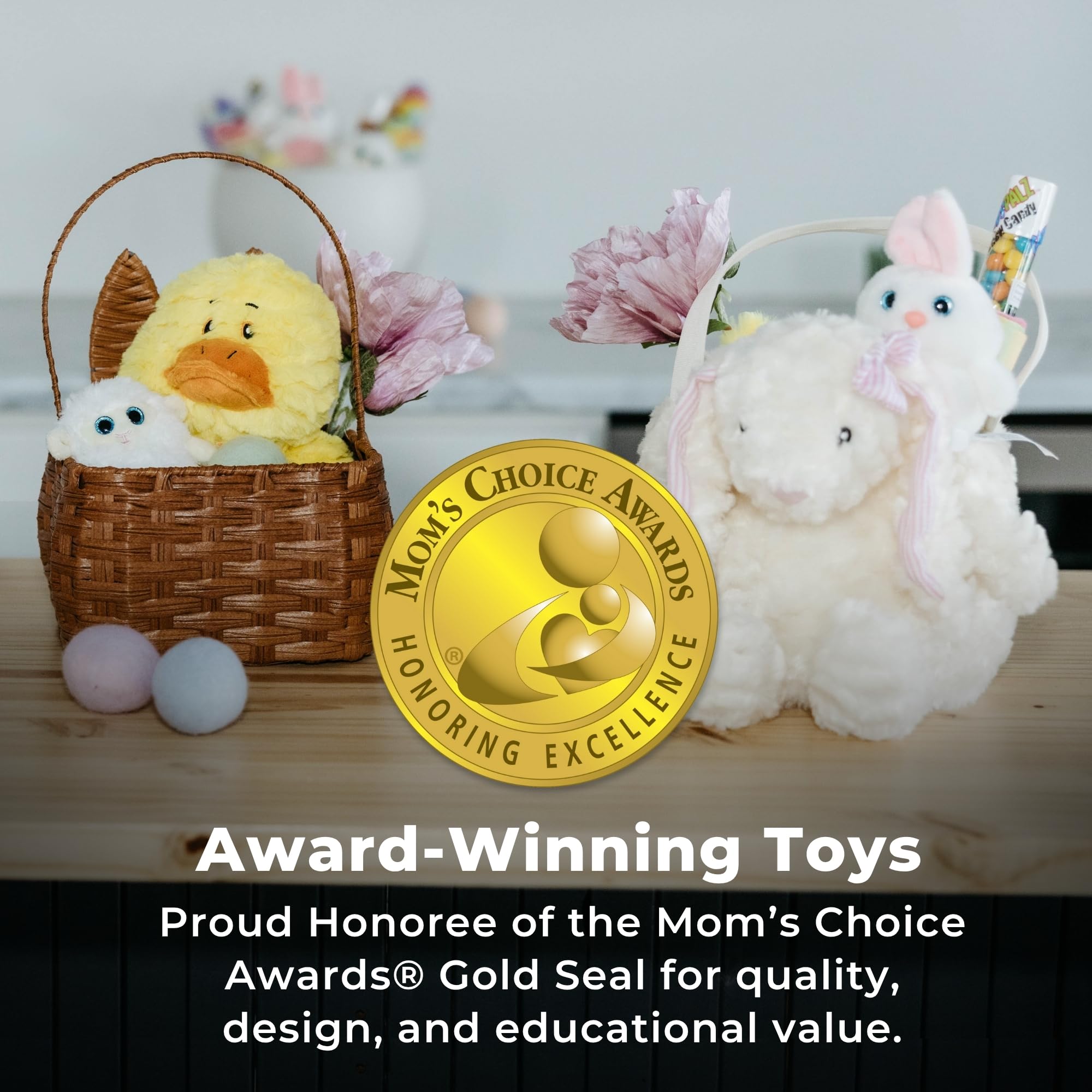 The Petting Zoo Flamingo Plush bright pink color inspires playtime.