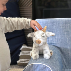 The Petting Zoo goat stuffed animal with durable stitching withstands hours of play
