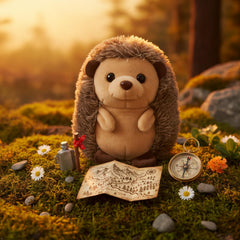The Petting Zoo hedgehog plush durable stitching, ready for cuddles.