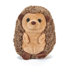 The Petting Zoo hedgehog plush side profile, soft and huggable.