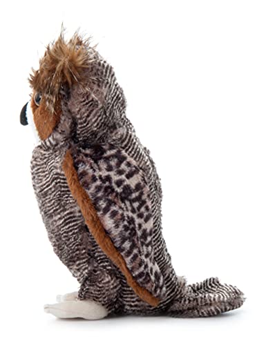 The Petting Zoo horned owl plush chest adds color for vibrant story time.