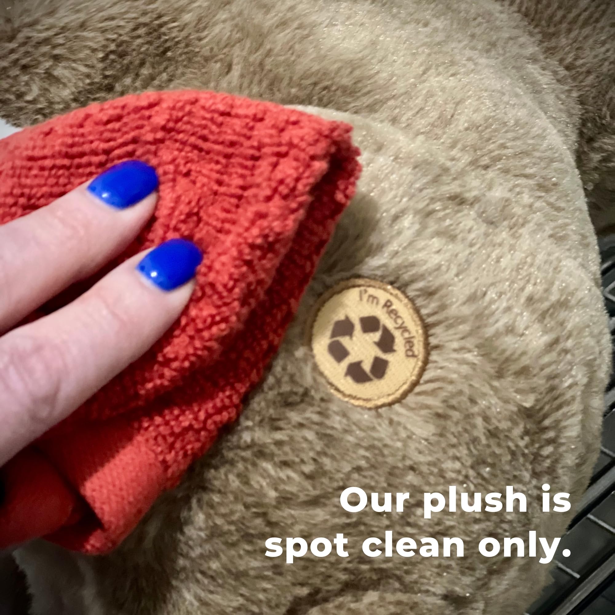 The Petting Zoo horse plush has durable stitching for everyday play.