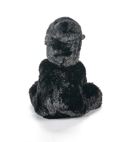 The Petting Zoo kid-hugging gorilla plush demonstrates durable stitching for playtime.
