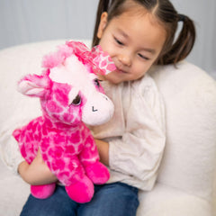 The Petting Zoo pink giraffe thick lashes enhance character for storytelling.