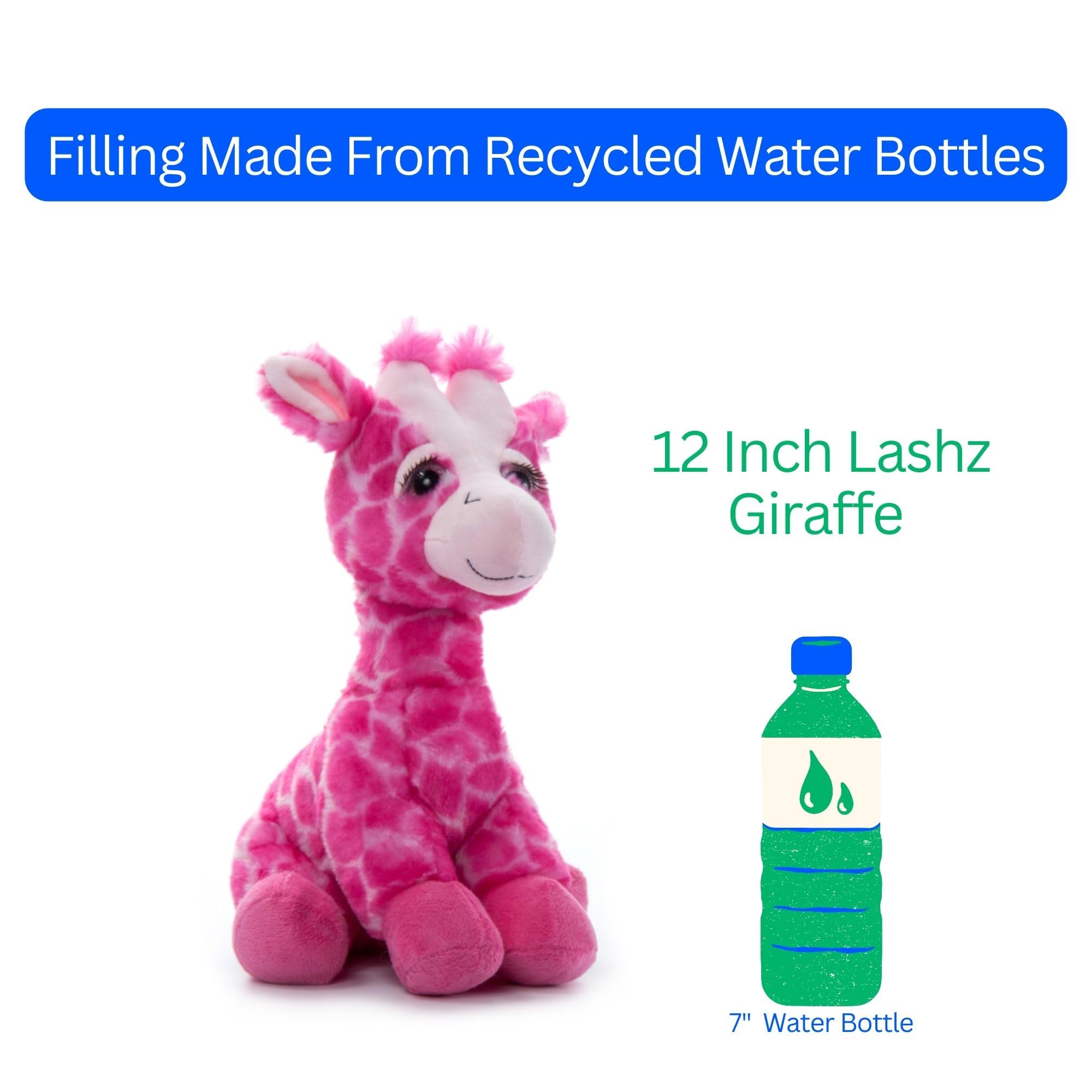 The Petting Zoo pink giraffe toddler toy for cuddle and pretend play.