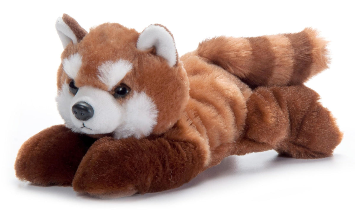 The Petting Zoo red panda plush close-up shows soft fur for cozy hugs.