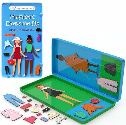 The Purple Cow 30 magnets dress-up set enables varied outfits for play