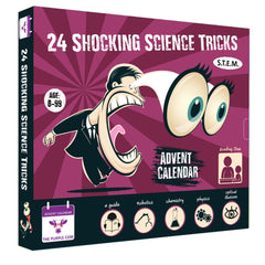 The Purple Cow Shocking Science Advent Calendar cover inviting curious kids to explore daily discoveries.