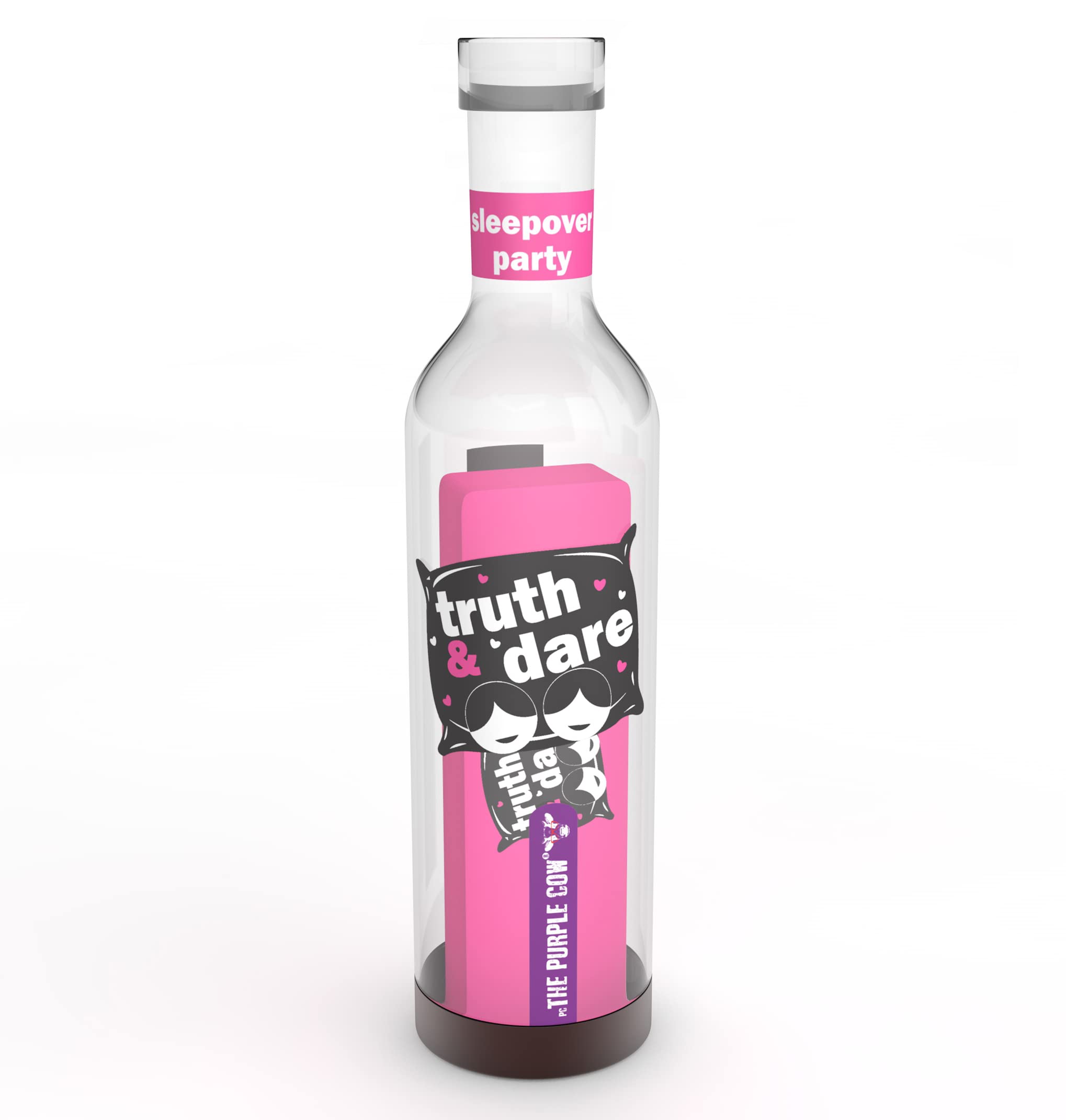 The Purple Cow Sleepover Truth Dare Card Game ready for late-night fun with friends.