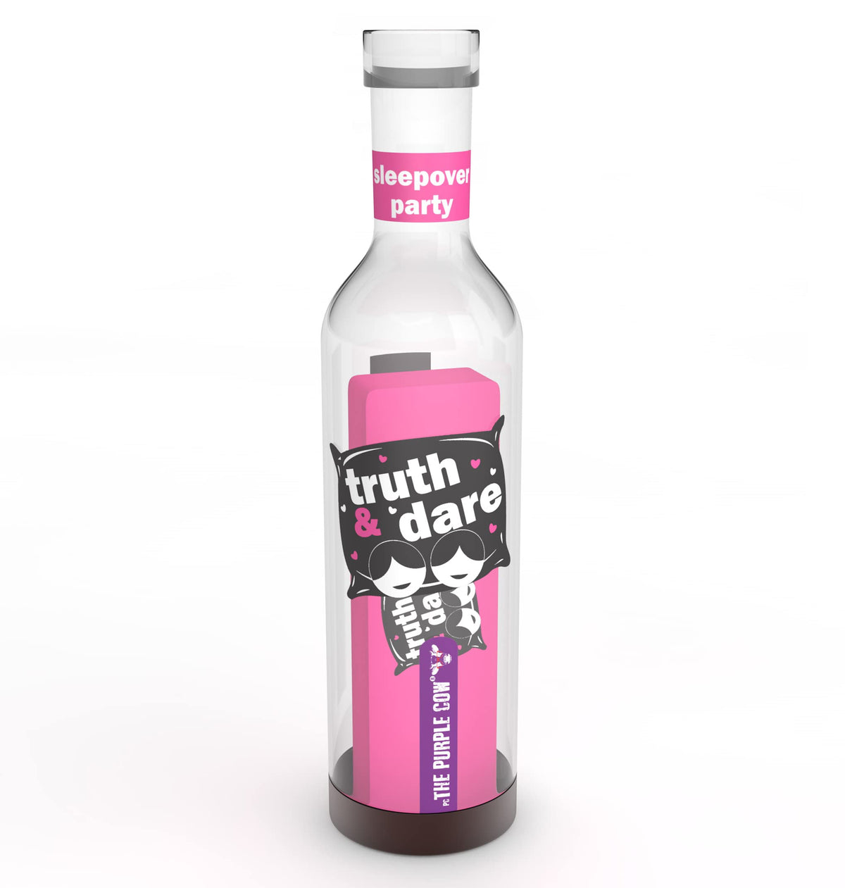 The Purple Cow Sleepover Truth Dare Card Game ready for late-night fun with friends.