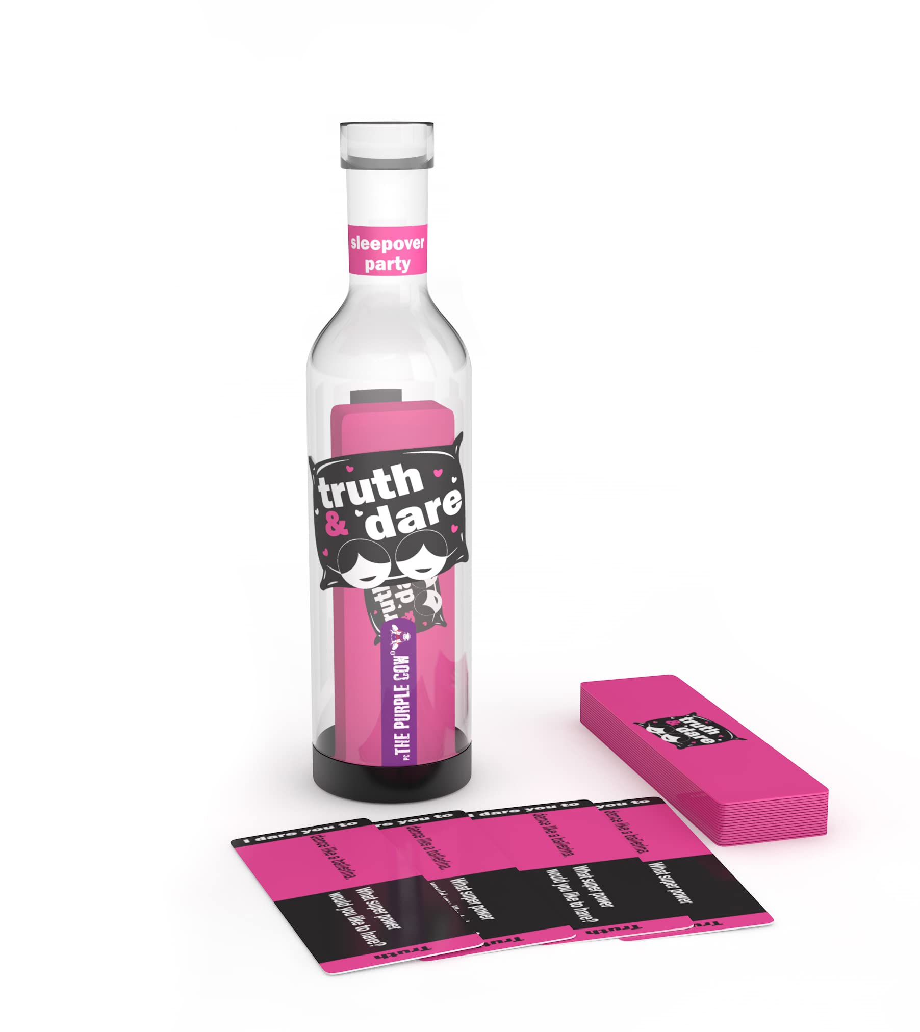 The Purple Cow Spin-the-Bottle action image for playful party moments.