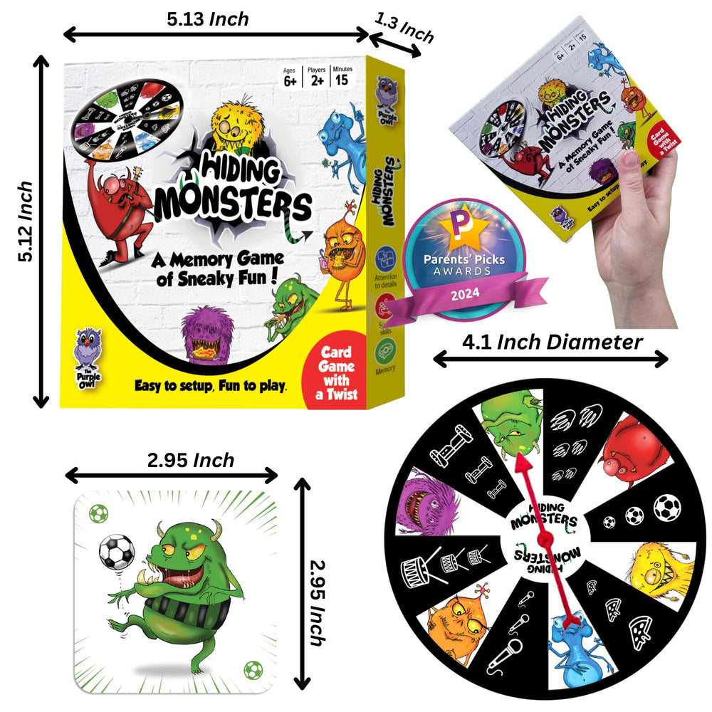 THE PURPLE OWL Hiding Monsters age range 4-12 supports growing memory