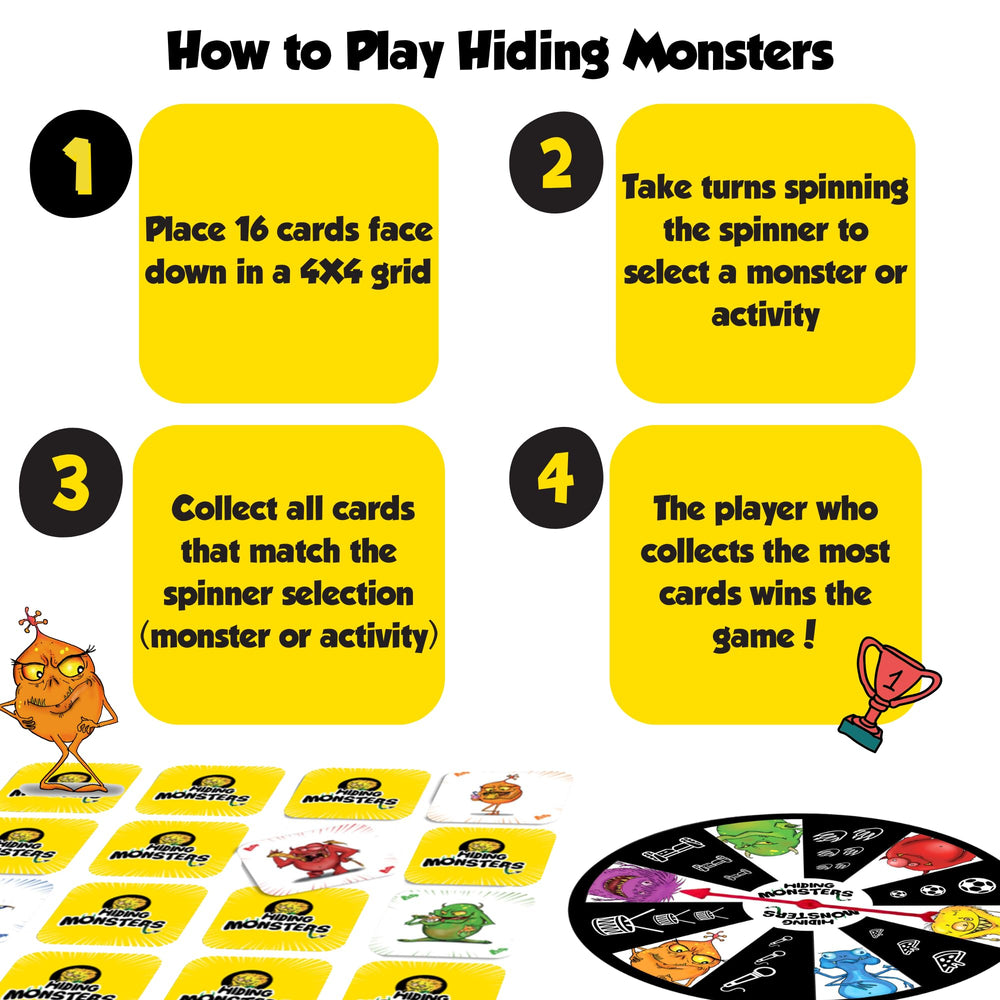 THE PURPLE OWL Hiding Monsters spinner wheel guides turn-based gameplay