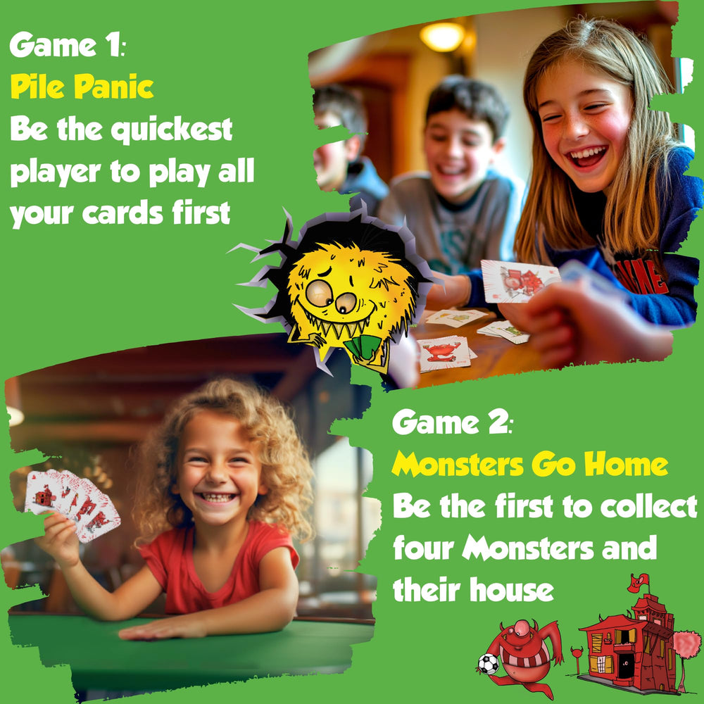 Colorful Speedy Monsters display inviting family competition.