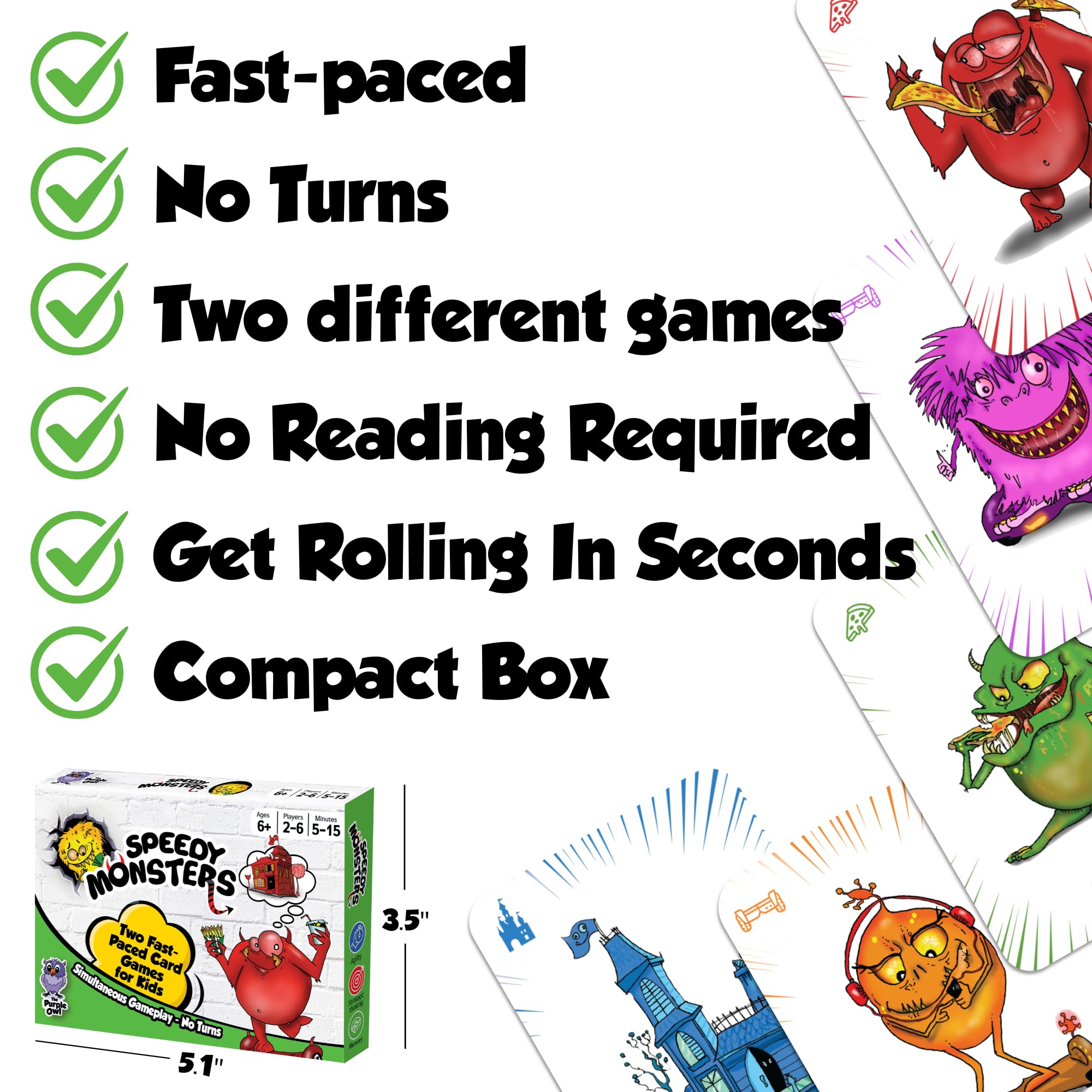 Speedy Monsters game in travel case ready for road trips.