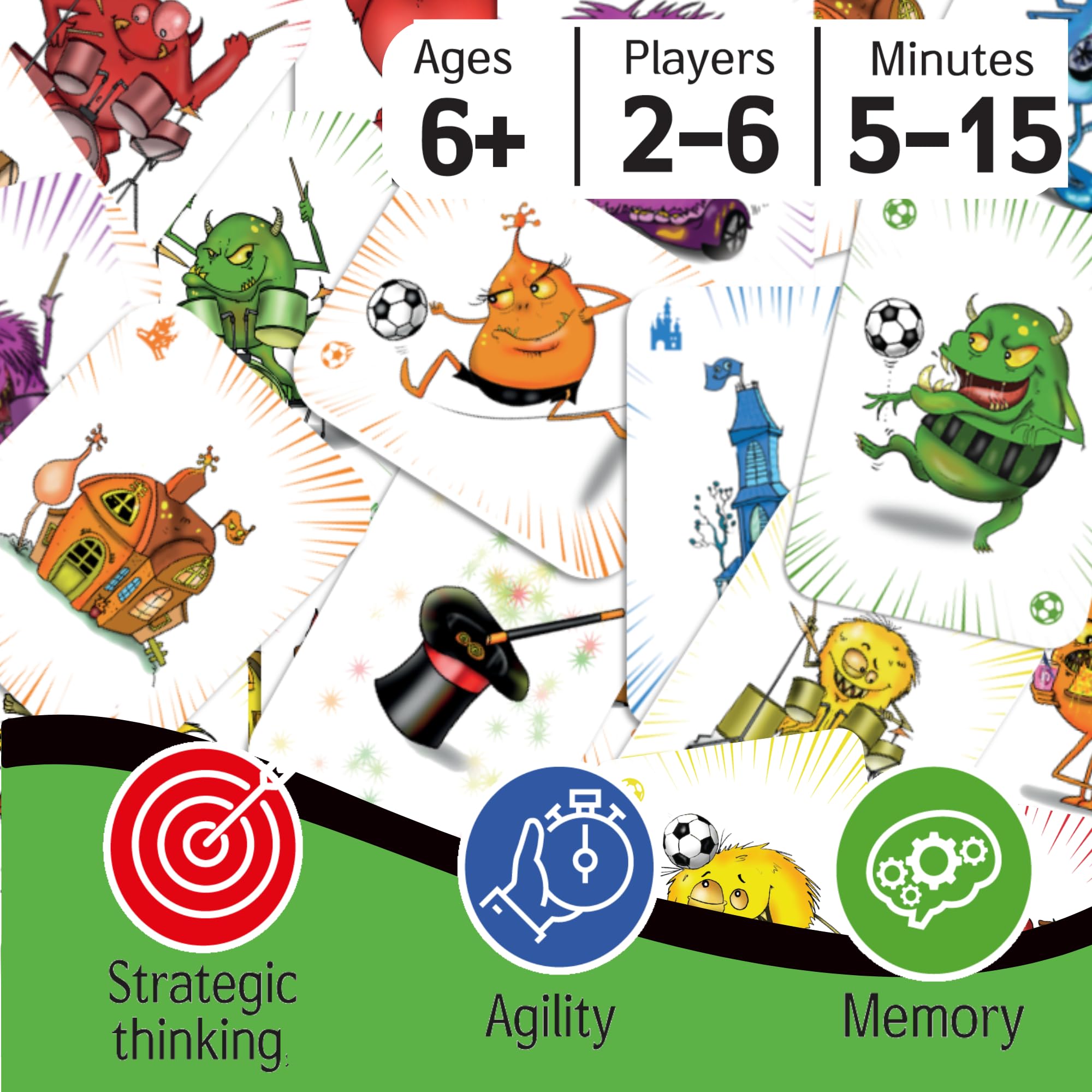 Compact Speedy Monsters match play setup for travel and game nights.