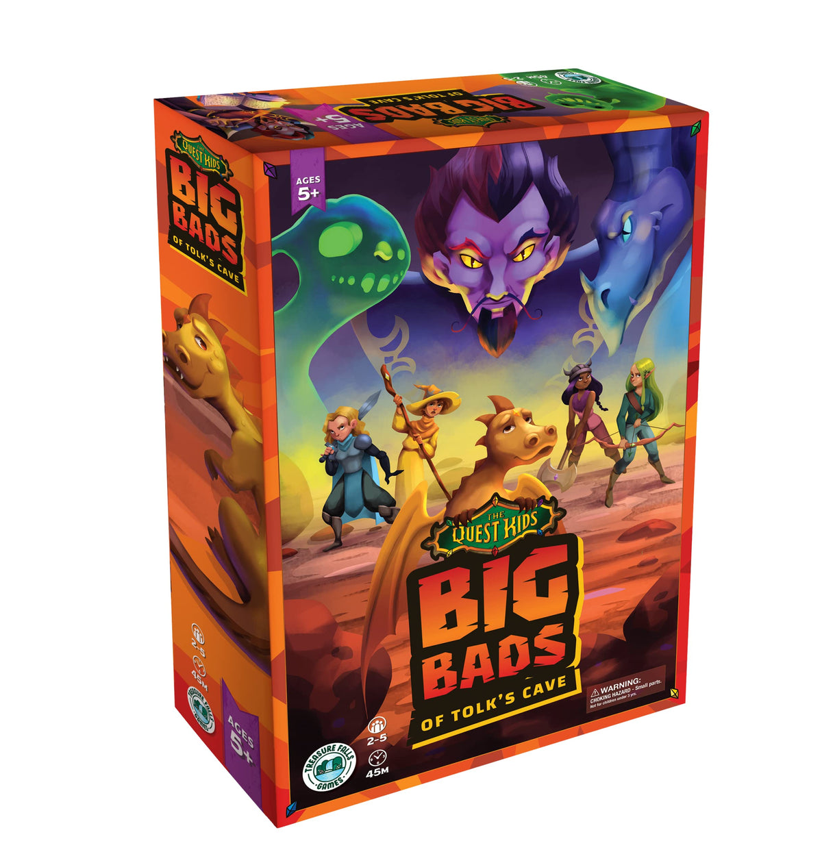 The Quest Kids Flint the Dragon miniature for kid-friendly boss battles.