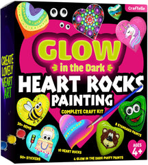 THE SCHOLAR ANT Heart Rocks before painting ready for a STEM crafting session.