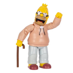 The Simpsons Grampa Simpson 5-inch figure front view for display and imaginative play.
