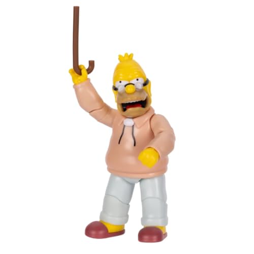 Grampa Simpson figure with cane captures a classic pose for shelves and storytelling.