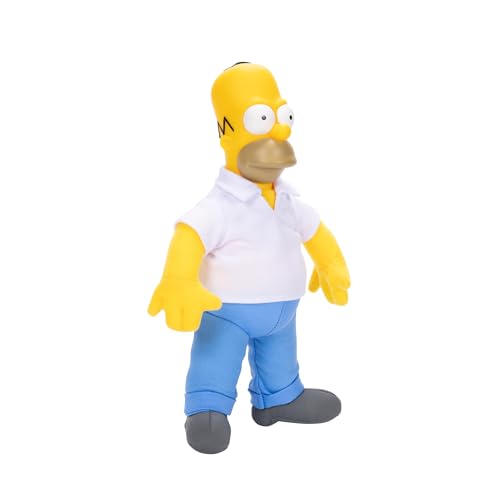The Simpsons Homer plush 6.5 inch height offers compact display and travel use.