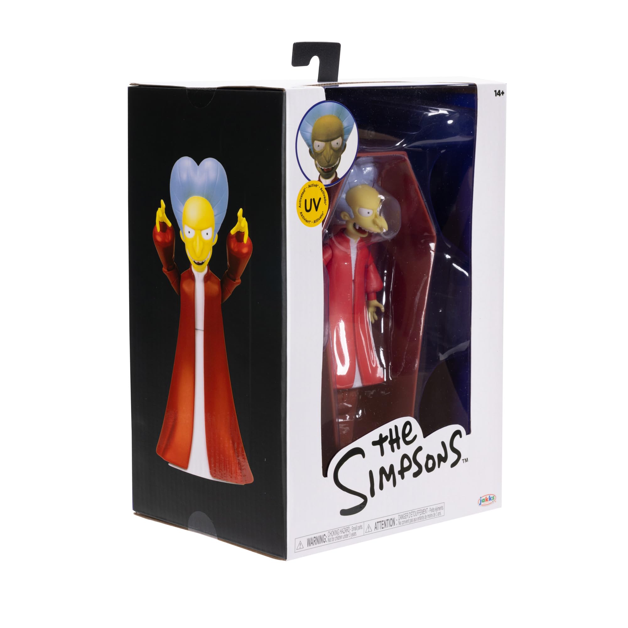 The Simpsons Premium Vampire Mr. Burns 5-inch figure on display.