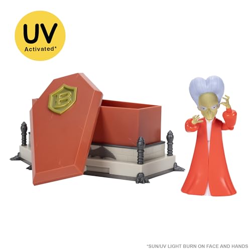 The Simpsons Vampire Mr. Burns poseable figure for dynamic display options.