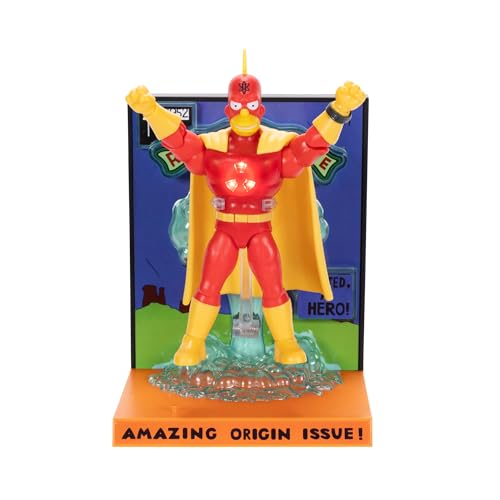 The Simpsons Radioactive Man comes with poseable stand for stable posing