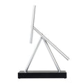 The Swinging Sticks desktop kinetic sculpture front view, a captivating desk centerpiece.