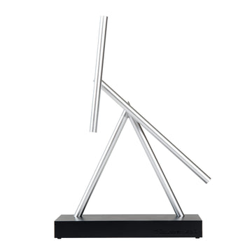 The Swinging Sticks desktop kinetic sculpture front view, a captivating desk centerpiece.